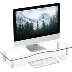 Produktbild für Monitorständer Relaxdays 10027844-536, Glas/Metall
