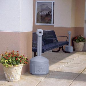 Produktbild für Aschenbecher Justrite Smoker's Ceasefire, grau, Ooutdoor