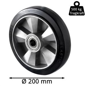 Produktbild für Hubwagen-Rolle CASCOO Serie BAF4, bis 500 kg, Gummi