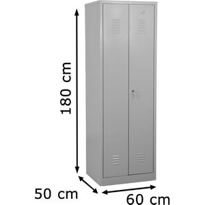 Produktbild für Mehrzweckschrank G-Office CLC/FD.1860, abschließbar, lichtgrau