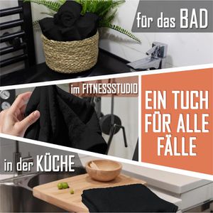 Produktbild für Waschlappen NatureMark Seiflappen, schwarz, 30 x 30 cm
