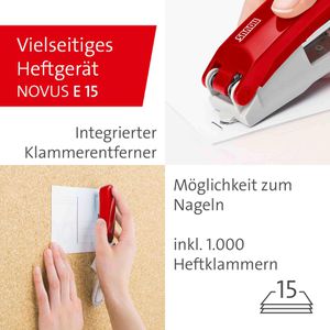 Produktbild für Heftgerät Novus Twinset E15/E210, 020-1830, inkl. Locher