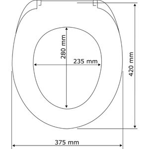 Produktbild für WC-Sitz Wenko Premium Kos 21901100, oval, aus Thermoplast