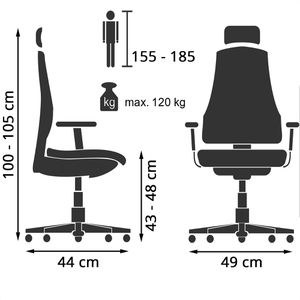 Produktbild für Bürostuhl hJh-OFFICE MIKEO W, 751011