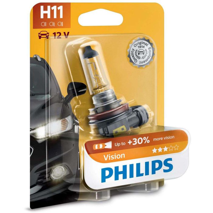 Philips Auto-Lampe Vision 12362PRB1, H11, 12V, Scheinwerferlampe – Böttcher  AG