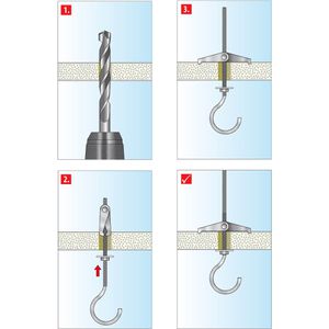 Produktbild für Dübel Tox 024100131, Federklappdübel Pirat Eddi-S M3