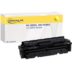 kompatibel für Canon 055H, 3017C002, Toner, 5900 Seiten, gelb 