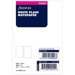 Ersatzeinlagen Filofax 212405, Notizpapier, blanko, Pocket