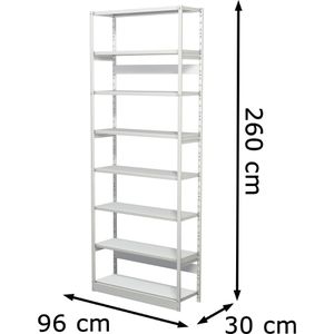 Produktbild für Aktenregal Kerkmann Progress 500, 50940211, aus Metall