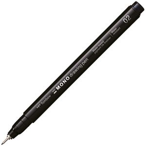 Fineliner Tombow Mono drawing pen 02, schwarz