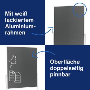 Produktbild für Moderationstafel Magnetoplan 2111101, mit Rollen