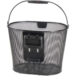 Produktbild für Fahrradkorb KLICKfix Oval Plus EF, schwarz, aus Metall, 18l