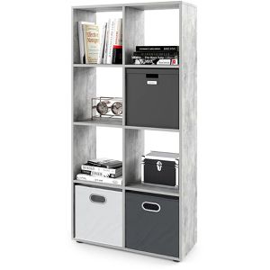 Produktbild für Bücherregal Vicco Scutum, beton grau