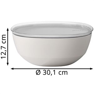 Produktbild für Schüssel Mepal Silueta Nordic White, mit Deckel