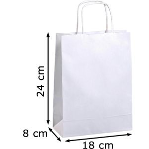 Produktbild für Papiertüten Mailmedia weiß