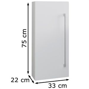 Produktbild für Bad-Hängeschrank VCM Badinos 914885, matt weiß