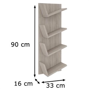 Produktbild für CD-Regal VCM Lansi, 911793, sonoma eiche