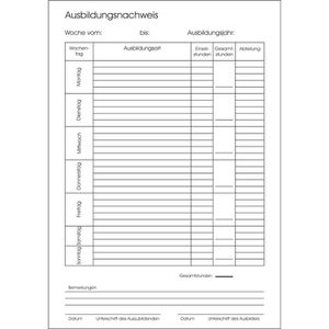 Produktbild für Ausbildungsnachweis Böttcher-AG A4