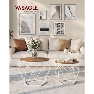 Produktbild für Beistelltisch Vasagle LET040K41, honigbraun, aus Holz / Metall