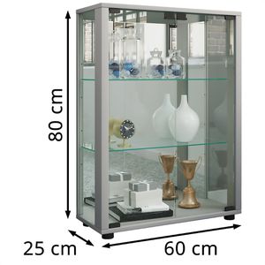 Produktbild für Glasvitrine VCM Sintalo, mit Spiegelrückwand, stehend
