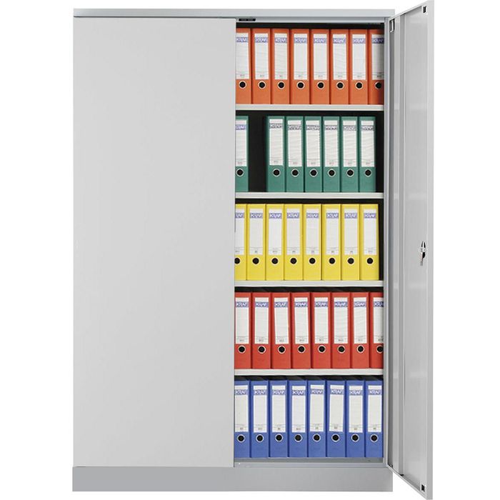 G-Office Aktenschrank FLC/N.192x60, aus Metall, abschließbar, 120 x 195 x  60cm, lichtgrau – Böttcher AG
