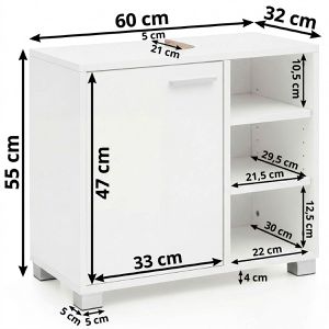Produktbild für Waschbeckenunterschrank Wohnling WL5.341, stehend