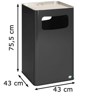 Produktbild für Aschenbecher VAR B42R, 3092, anthrazit, für Outdoor
