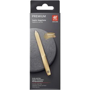 Produktbild für Nagelfeile Zwilling Saphir Premium, Gold Edition, Edelstahl