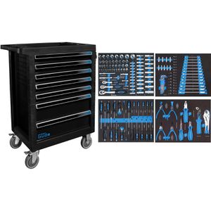 Werkzeugwagen Güde GW7 Black Line, 39132, bestückt