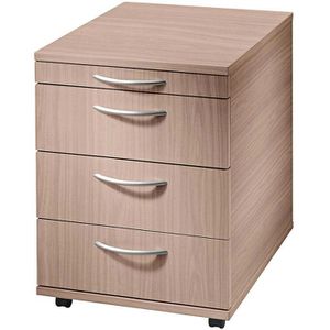 Produktbild für Rollcontainer Hammerbacher Basic 1606, aus Holz, nussbaum
