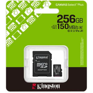 Produktbild für Micro-SD-Karte Kingston Canvas Select Plus Gen 3, 256GB