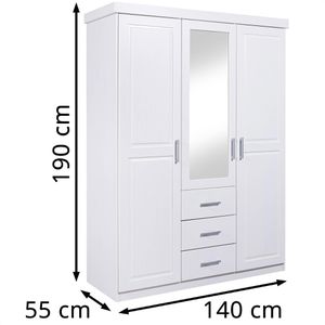 Produktbild für Kleiderschrank Inter-Link Geraldo, weiß