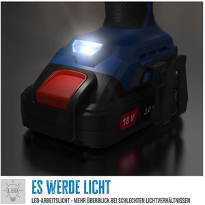 Produktbild für Akku-Schlagbohrschrauber Güde BSB 18-0 BL, 58445