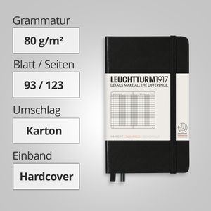 Produktbild für Notizbuch Leuchtturm1917 Pocket, Karton Hardcover