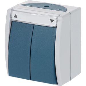 Jalousieschalter Busch-Jaeger Ocean 2601/4 W-53, grau/blaugrün