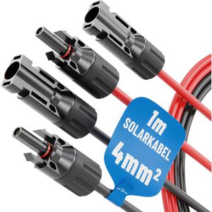 Solarkabel Absina 910000, H1Z2Z2-K, bis 1000 V, 1 m