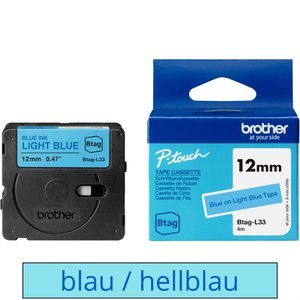 Schriftband Brother Btag-L33, 12mm