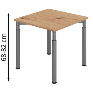 Produktbild für Schreibtisch Hammerbacher Y-Serie, asteiche / graphit
