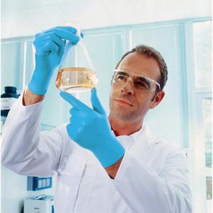 Produktbild für Einmalhandschuhe Uvex u-fit, blau, 100 Stück