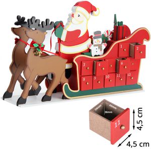 Produktbild für Adventskalender Spielwerk Holzschlitten XXL