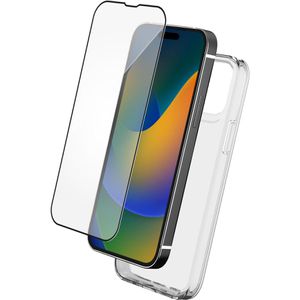 Bigben Handyhülle Clear Case, iPhone 15 Pro, mit Displayglas, transparent