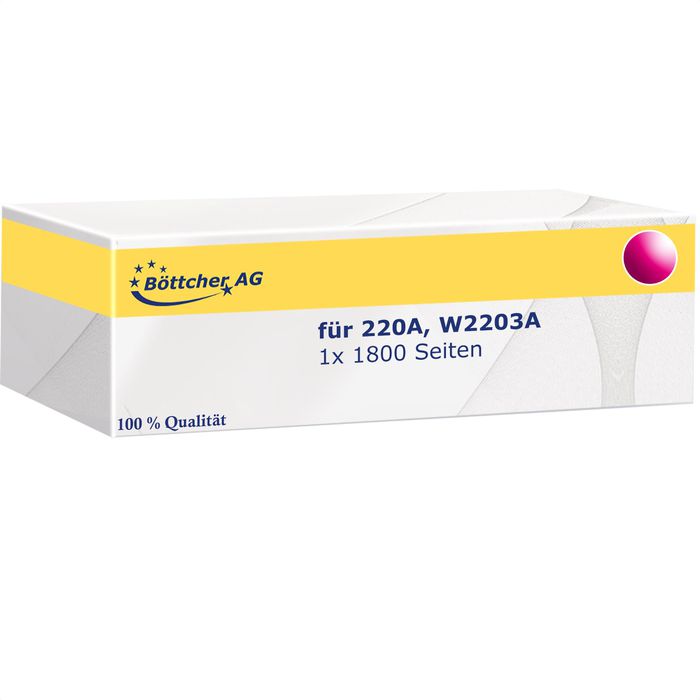 kompatibel für HP 220A, W2203A, 1800 Seiten, magenta Toner – Böttcher AG