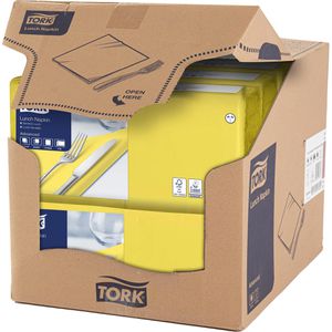 Produktbild für Servietten Tork Lunch Advanced 477841, gelb