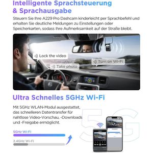 Produktbild für Dashcam VIOFO A229 Pro 1CH, Auto