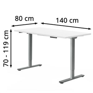 Produktbild für Schreibtisch FlexiSpot E1S Pro, weiß / grau