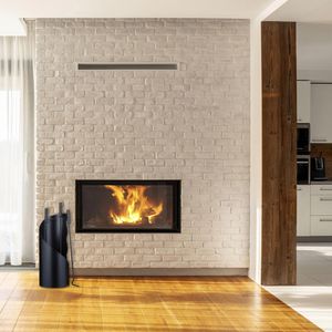 Produktbild für Kaminbesteck Relaxdays 10038755, aus Metall, schwarz, 4-teilig