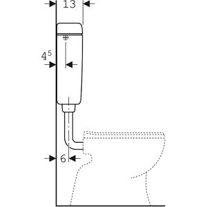 Produktbild für Spülkasten Geberit AP127 127.000.11.1, 6 - 9 Liter