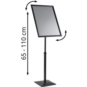 Produktbild für Infoständer Böttcher-AG aus Aluminium, schwarz, A2