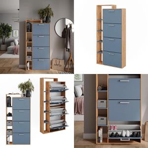 Produktbild für Schuhschrank Vicco Orlando, eiche / blau