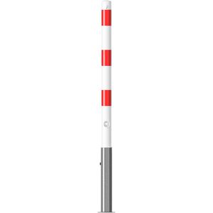 Produktbild für Absperrpfosten Schake 460FB/1, 1 Öse, rot/weiß, aus Metall